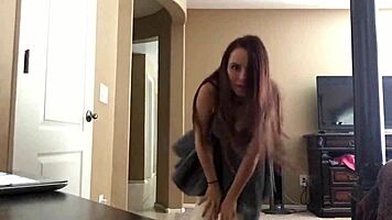 redhead with huge tits in group action