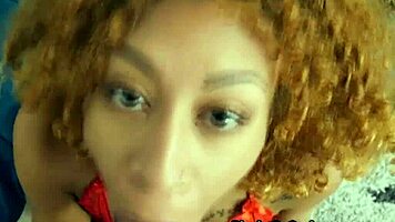 i give my ebony gf a anniversary bj in lingerie