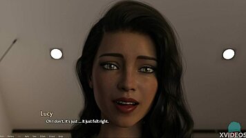 Entrepreneur babe flaunts perky tits and nice nipples in roleplay game