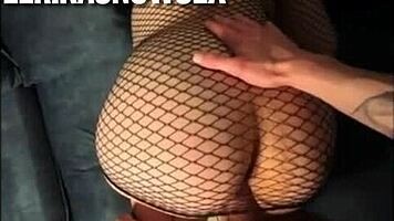 does she cum hard on that big cock in stockings and heels?