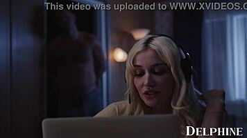 delphine films- sexy blonde skye blue has explosive makeup sex with her husband