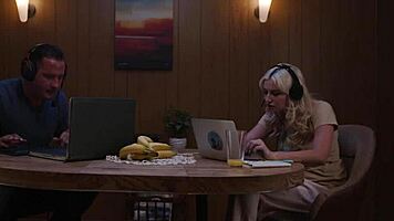 delphine films- sexy blonde skye blue has explosive makeup sex with her husband