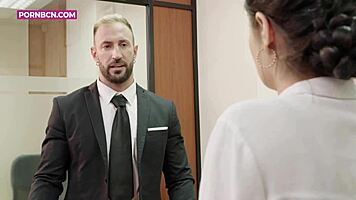 Tommy Cabrio fucks ass in office hardcore