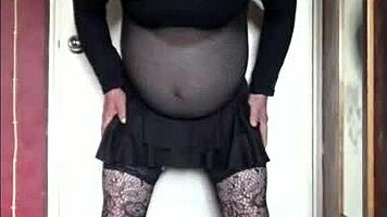 Shy crossdresser craves real cock over toys!