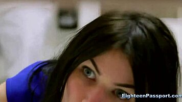 Muscled Guy Smashed Two Hot Teen 18+s In Garage Threesome