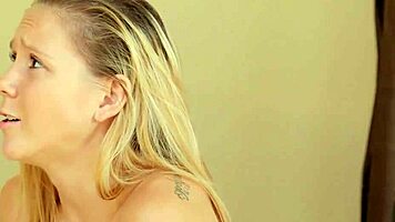 Wow, only a huge dick can cheer up teen Hollie Mack at home!