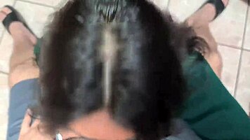 latina teen blowjob before school, loves cum 😋