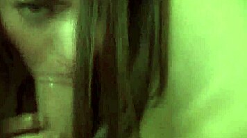 busty teen brunette enjoys blowjob and titty fucking