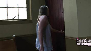 Wild Teen 18+ Flashes Her Big Tits in Church Setting