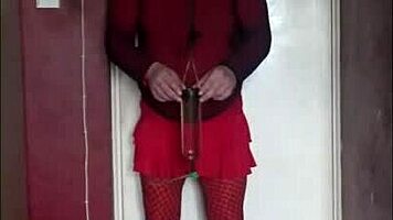 sissy crossdresser makes homemade video and doesn't care