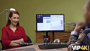 Redhaired Isabella Lui Undresses For Sex Cash