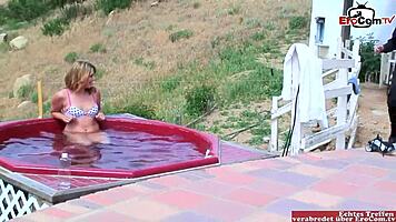 Outdoor Sex on Terrace With Blonde Teen 18+ and Her Small Tits Gets Me Wild