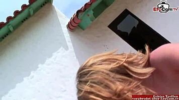 Outdoor Sex on Terrace With Blonde Teen 18+ and Her Small Tits Gets Me Wild