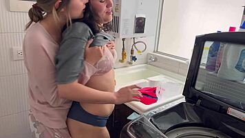 Two Lesbians Engage In Silent Sucking And Cunilingus With Big Ass POV