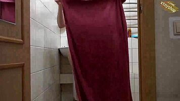 Check this young 18+ brunette with a hairy pussy taking hard anal with bottles.