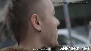 nerd strips down and begs for a hard cock pounding in her wet european cunt