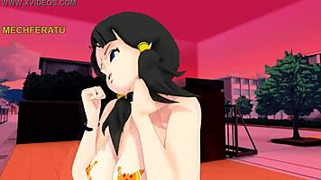 videl rides machine in fetish session