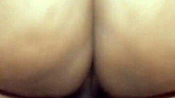 My stepsister drags me to the chair for riding big black cock.