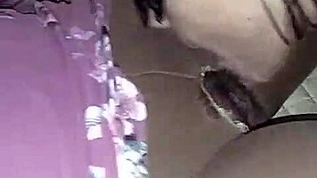 Petite Woman Joins Married Couple Gathering