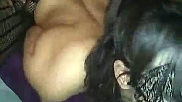 Petite Woman Joins Married Couple Gathering