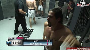 Brunette Girl With Natural Tits Wins Fight Prize