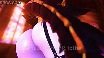 sexy succubus delivers intense face ride and lewd lap dance at church in vrchat erp