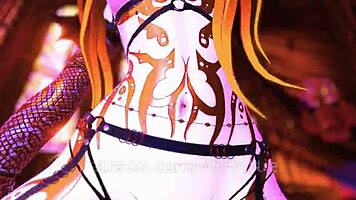 sexy succubus delivers intense face ride and lewd lap dance at church in vrchat erp