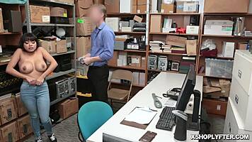 Lp Officer Experiences Overwhelming Passion in Doggy Style Fuck with Tall Redhead Aryana Amatista in Office Romp