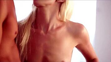 Blonde joins wild sex games with big cocks