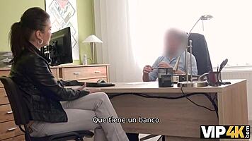 loan agent fucks beautiful girl in casting