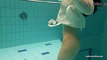 hungarian teen petra gets nude in the pool underwater 😍