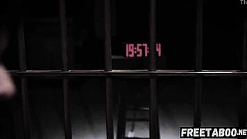 Scared teen Eliza Jane takes Ryan Drillers cock in prison roleplay