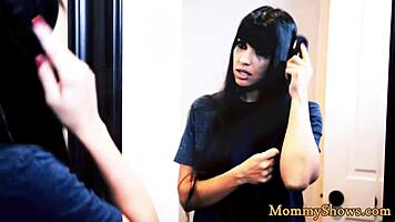 i see my classy bigtits mother-in-law getting oral from teen in stockings