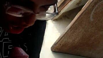 Allyson Knows How To Swallow Billy's Hard Cock!