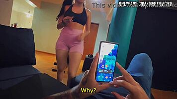I caught her recording and fucked her hard