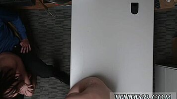 teen girl receives huge facial in police uniform for first time