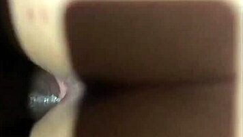 Teen 18+ gets assfucked in pov, her tight hole stretched by cock.