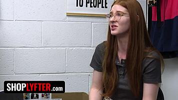 Shoplyfter - Slim Redhead Teen 18+ Slinks Out of Jail With Blowjob