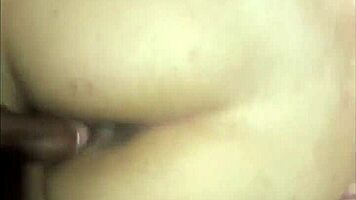 Teen 18+ gets assfucked in pov, her tight hole stretched by cock.