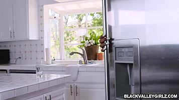 I can't believe how that ebony teen Daya Knight handles my stepdad's big monster cock in our interracial session.