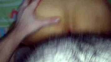 Wet girlfriend rides cock reverse cowgirl