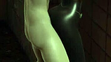 Ladynoir fucked hard by Mister-Bug in cartoon latex costume