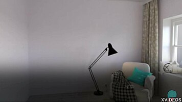 College Teen's Voluptuous Boobs Bound in Horny POV Game