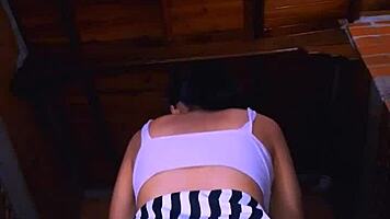 Slim university student seduces lover with skilled passion in apartment