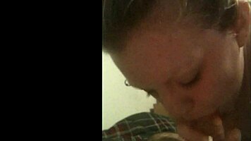 The shemale bombshell says, 'This inked teen gives an amazing blowjob.'