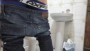 busty petite ladyboy strokes her cock while undressing 😘