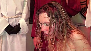 Teen Ass Stretched Wide by Huge Dildo in Bondage