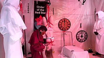 Teen Ass Stretched Wide by Huge Dildo in Bondage