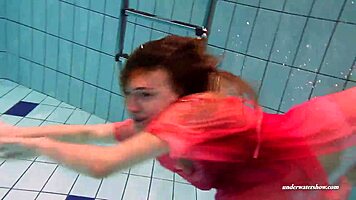 duna bultihalo, russian beauty, teases underwater in bikini at pool