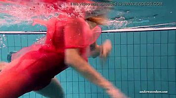 duna bultihalo, russian beauty, teases underwater in bikini at pool